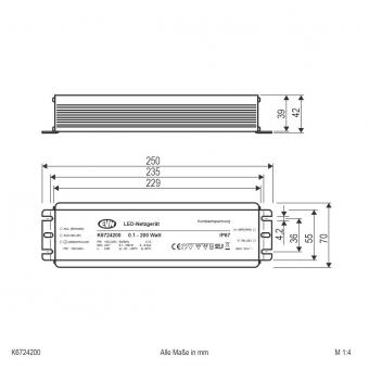 EVN NG 24V/DC 0,1-200W IP67     K6724200 