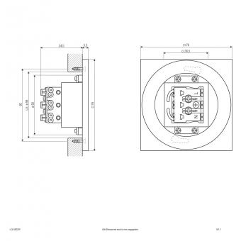 EVN Wandeinbauleuchte weiss     LQ41802W 