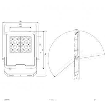 EVN LED Fluter, schwarz, IP65 LFE1500940 