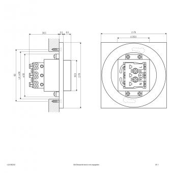 EVN LED Wandeinbau anthrazit  LQ41802AD 