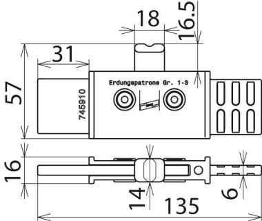 DEHN Erdungspatrone Typ D EP NH1 3 VI TA 