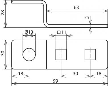 DEHN Endstück Niro 100x30mm       390479 