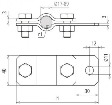 DEHN Erdungsrohrschelle           410112 