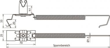 Dehn Dach.-  DLH SGL 8 H32 FG180.280 V2A 