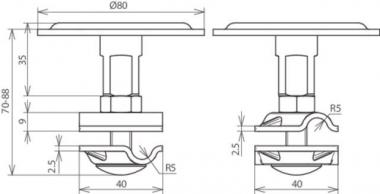 Dehn Fangpilz       FP D80 ET70 8.10 V2A 