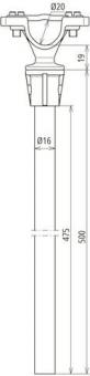 DEHN Distanzhalter PA/GFK L 500mm 106852 