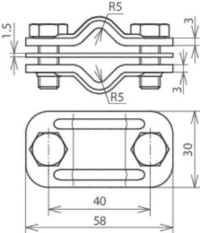 DEHN Zweimetalltrennkl.Cu-St/Tzn  460517 