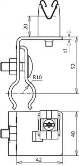 DEHN Dachleitungshalter 8mm NIRO  223011 