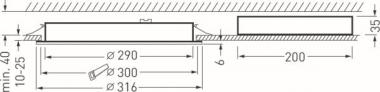 TRIL Einbauleuchte, OTA opal-    6455340 
