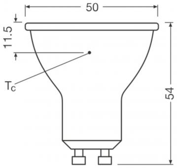 Ledvance LED PAR16 V 6.9W 840 GU10 LED 