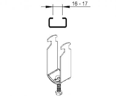 NIED Hammer.-Bügelschelle 22-26mm B 26/2 