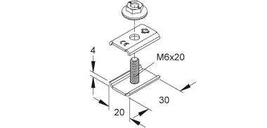 NIED Gitterrinnen-           GRV M6x20 V 