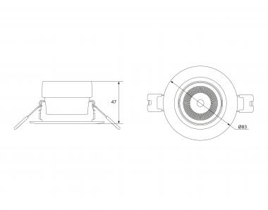 Opple LED-Einbauspot Chiara 541003410800 
