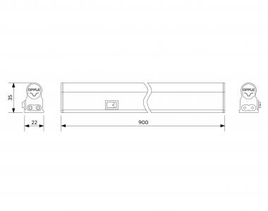 Opple LED T5 batten S 900 11W  140043902 
