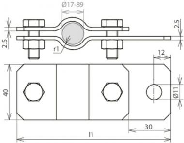 DEHN Erdungsrohrschelle 48,3mm    410359 