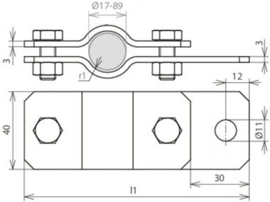DEHN Erdungsrohrschelle           410112 