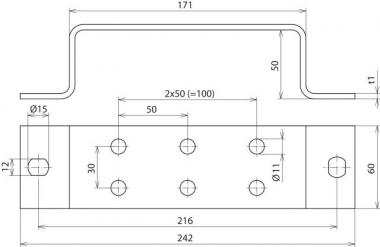 DEHN Erdungsschiene St/tZn        472022 