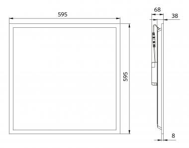 Opple LED PanelS-E4 Sq595   542003099100 