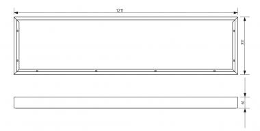 OPPLE Aufbaurahmen 1200x300mm  140055486 