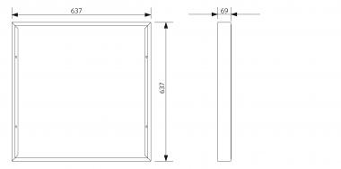 OPPLE Anbaurahmen ws f.Panel M625mm 