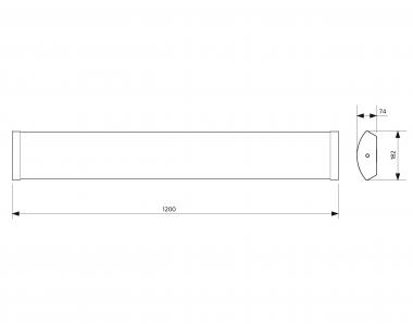 OPPLE LED-Anbauleuchte IP44 542005039800 