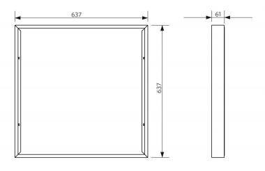 OPPLE LED Panel Anbaurahmen ws M625mm 