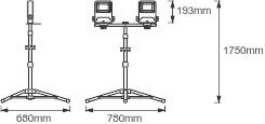 LEDV LED-Arbeitsleuchte inkl. Stativ 