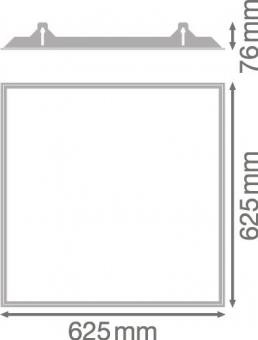 LEDV PL 600 RECESSED MOUNT FRAME 2X1 