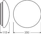 LEDV SF CIRCULAR IP44 weiss D=350mm 