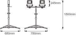 LEDV LED-Arbeitsleuchte inkl. Stativ 