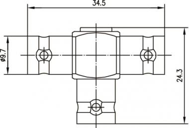 TG BNC-T-Stück 50 OHM (F-F-  J01004B0616 