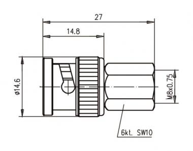TG ADAPTER BNC-FME (M-M)     J01008A0014 