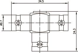 TG BNC-T-Stück 50 OHM (F-F-  J01004B0616 