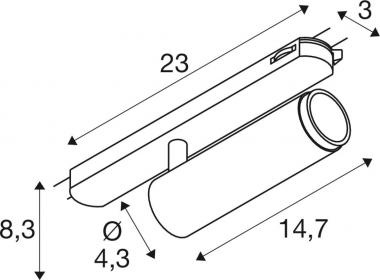 SLV GRIP! M 3  Spot zylind.2000- 1008440 