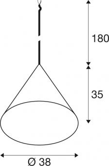 SLV MAGICO 38 Pendelleuchte E27  1008505 