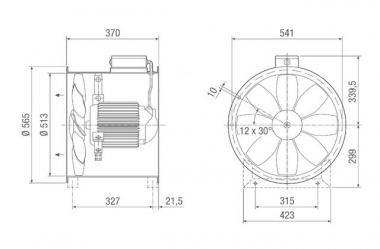 MAICO Axial-Rohrventilator      DZR50/4B 
