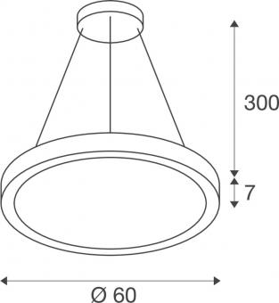 SLV Pendelleuchte MEDO RING 60   1008592 