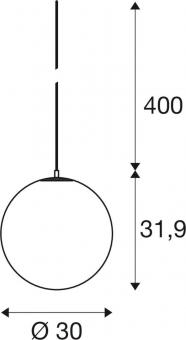 SLV SUN 30 Pendelleuchte E27     1008137 