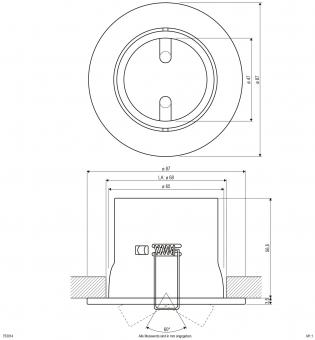 EVN Halogen-Einbauleuchte rund    753014 