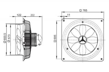 MAICO Axial-Wandventilator      DZQ56/6B 