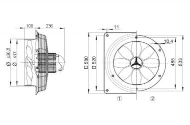 MAICO Axial-Wandventilator   DZQ 40/42 B 