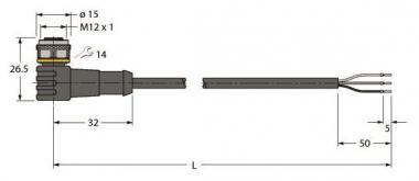 Turck Aktuator-u.Sensor-     WKC4T-2/TXL 