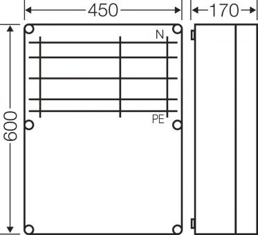 Hensel Mi-Sammelschienengehäuse  Mi 6657 