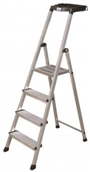 KRAU SECURY Alu-Leiter 4 Stufen   126528 