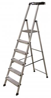 KRAU SECURY Alu-Leiter 6 Stufen   126542 