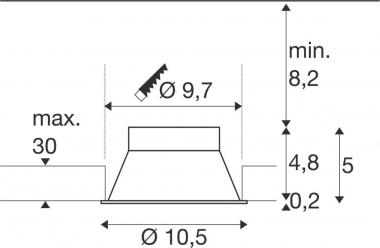 SLV HORN-T 1xGU10 mattweiß        113141 