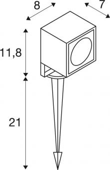 SLV SMALL SQUARE LED Strahler     231035 