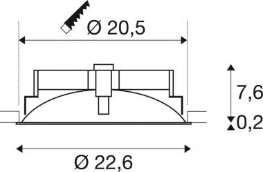 SLV OCCULDAS Deckeneinbauleuchte  117311 
