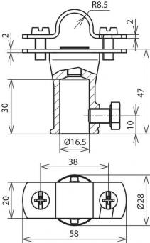 DEHN Befestigungsbuchse ZG/NIRO D 106129 
