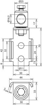 DEHN Befestigungsbügel bis 30mm   106321 